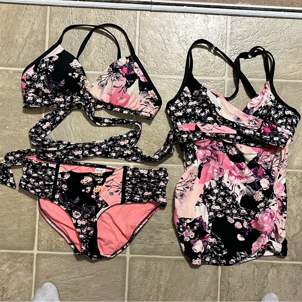 Seafolly set - bikini top (sz 10), tankini top (sz 10), bottom (sz 12)